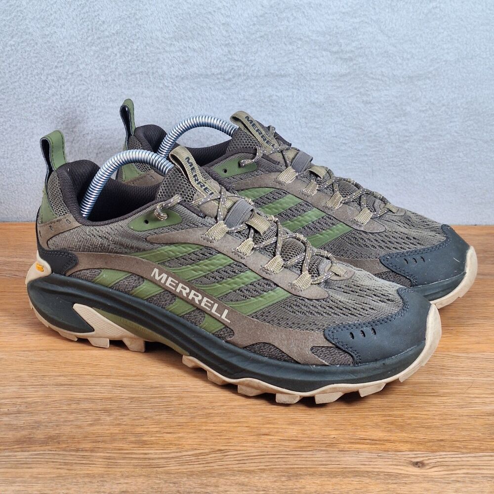 Merrell Moab Speed 2 Men's 9 Hiking Shoes Green Mesh Lightweight Trail